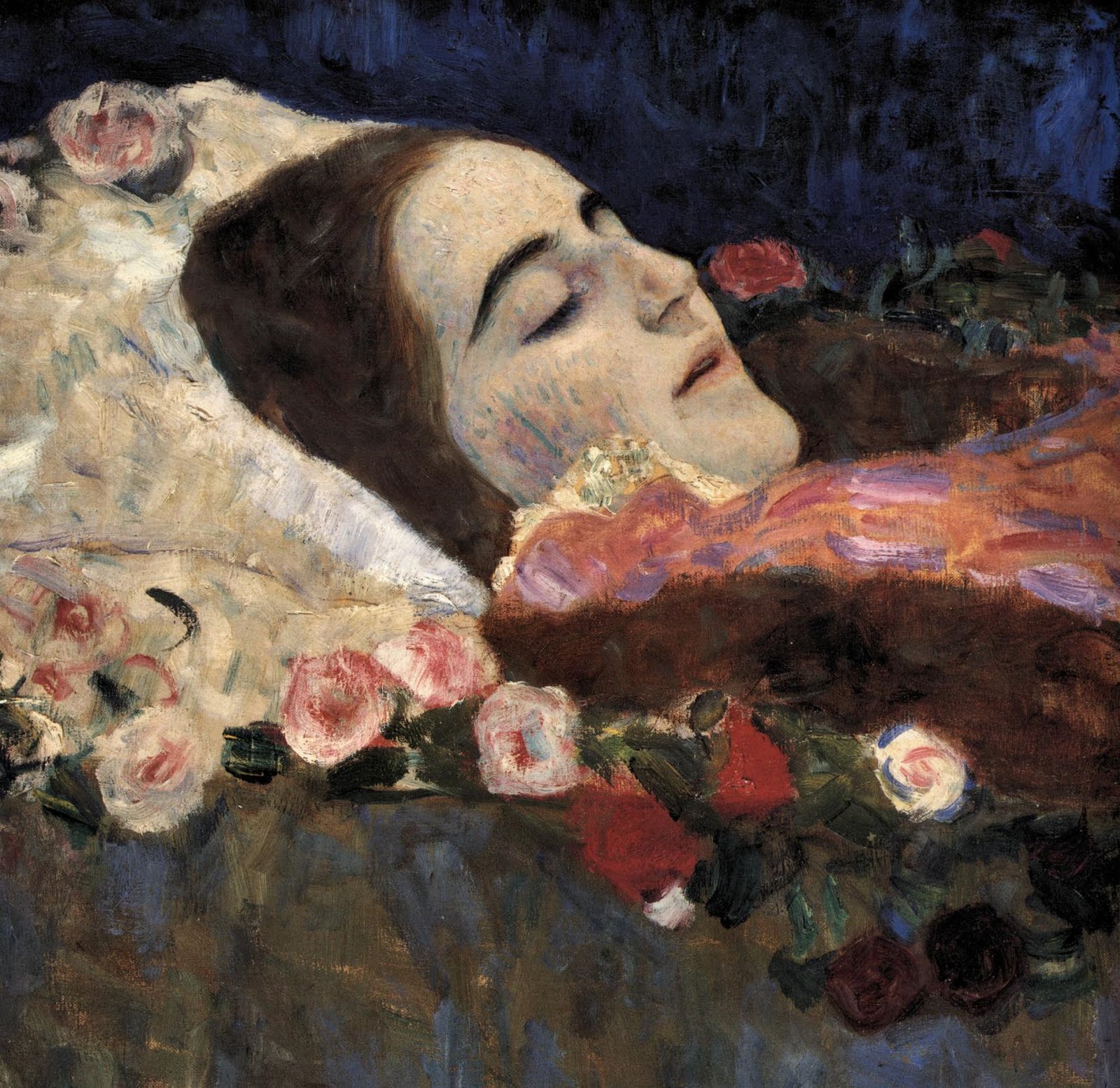 Gustav Klimt - Ria Munk on the Deathbed. Ria Munk  1912